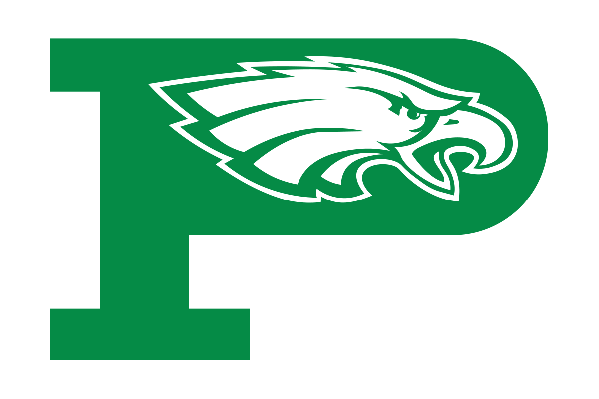 Pleasanton Eagles mascot logo — Pleasanton High School, Home of the Eagles